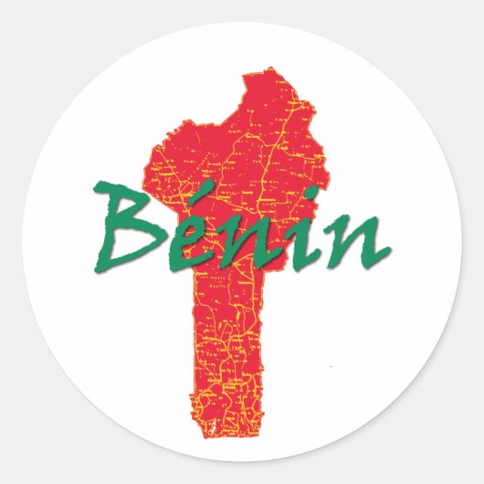 Benin Ronde Sticker (Voorkant)