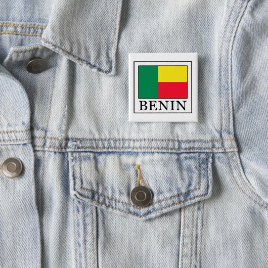 Benin Vierkante Button 5,1 Cm (In situ)
