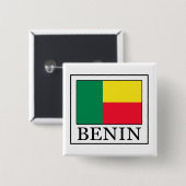 Benin Vierkante Button 5,1 Cm (Voorkant /achterkant)