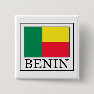 Benin Vierkante Button 5,1 Cm