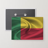 Benin Vlag Knop Button (Voorkant / Achterkant)