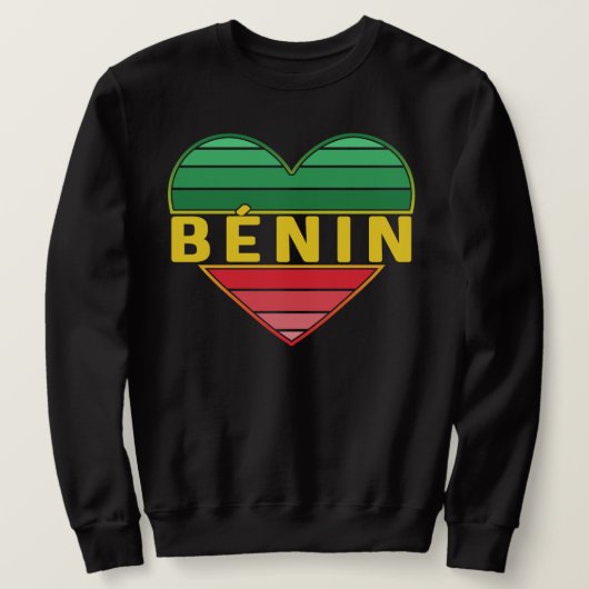 Beninese hart, ik hou van Benin Trui (Design voorkant)