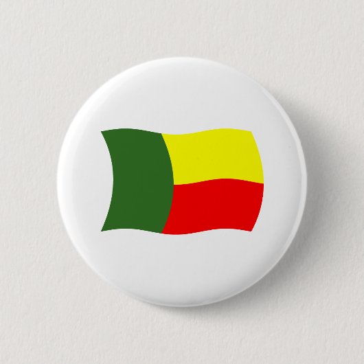 Beninse Vlag Knop Ronde Button 5,7 Cm (Voorkant)