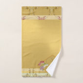 "Bénissez cette maison" Floral d'or (Serviette à main)