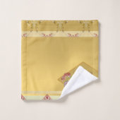 "Bénissez cette maison" Floral d'or (Gant de toilette)