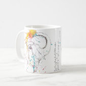 Bénissez la Mug de café des éléphants (Devant gauche)
