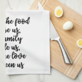 Bénissez la nourriture avant nous serviette (Quart Plié)