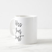 "Bénissez votre coeur" Drôle Citation Mug (Devant gauche)