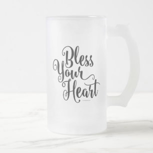 Bénissez Votre Coeur Vitre Frosted Bière Mug