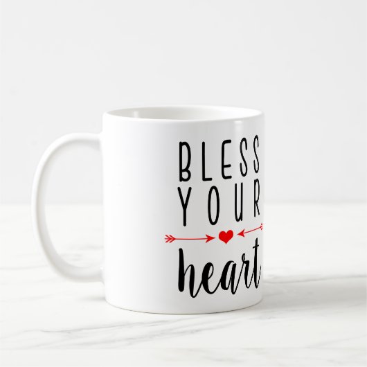 Bénissez votre tasse du sud de fille du coeur | (Gauche)