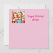 BENITA ~ Carte d'anniversaire ~ 2 filles douces ~ (Dos)