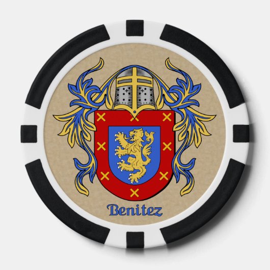 Benitez Heraldische Wapens Poker Chips (Voorkant)