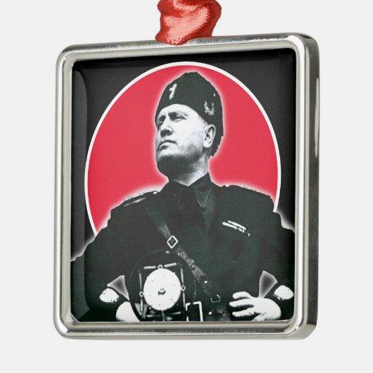 Benito Mussolini Metalen Ornament (Links)