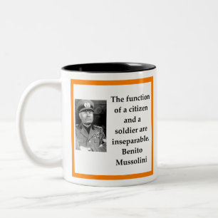 Benito Mussolini Tweekleurige Koffiemok