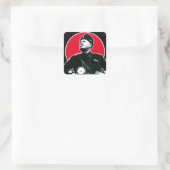 Benito Mussolini Vierkante Sticker (Tas)