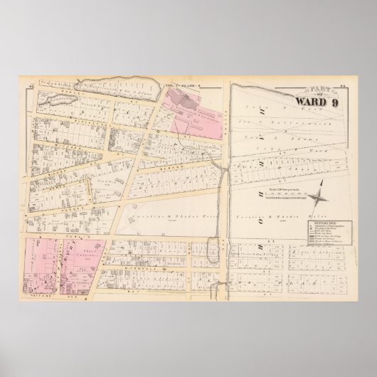 Benjamin Allen's Plat en James Fenn Atlas Map Poster (Voorkant)