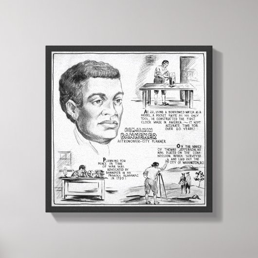Benjamin Banneker: Zwarte wetenschapper en revolut Canvas Afdruk (Voorkant)