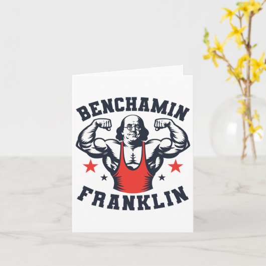 Benjamin Benjamin Franklin Bench Press Bodybuildi Kaart (Gele Bloem)