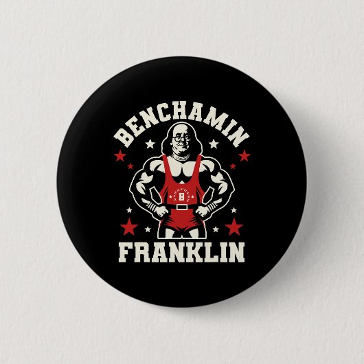 Benjamin Benjamin Franklin Bench Press Bodybuildi Ronde Button 5,7 Cm (Voorkant)