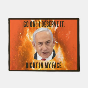 Benjamin "Bibi" Netanyahu Premier van Israël Deurmat