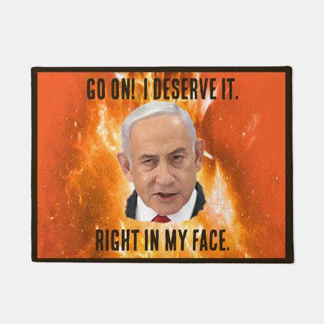 Benjamin "Bibi" Netanyahu Prime Minister of Israel Deurmat (Voorkant)