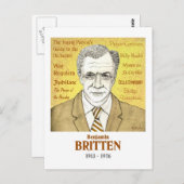 Benjamin Britten briefkaart (Voorkant / Achterkant)