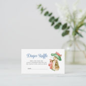 Benjamin Bunny Baby Shower Diaper Raffle Informatiekaartje (Staand voorkant)
