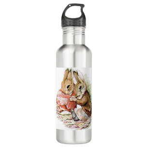 Benjamin Bunny en Peter Rabbit plannen hun inval Waterfles