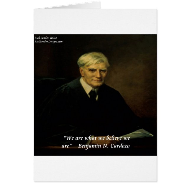 Benjamin Cardozo « Qui nous sommes » Citation (Devant)