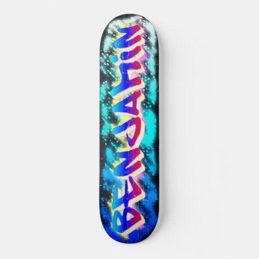 BENJAMIN Customisé Graffiti Skateboard (Recto)