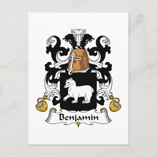 Benjamin Family Crest Briefkaart (Voorkant)