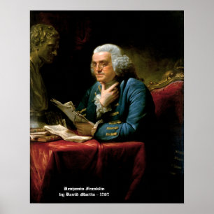 Benjamin Franklin - 1767 die door David Martin Poster