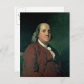 Benjamin Franklin, 1782 Briefkaart (Voorkant / Achterkant)