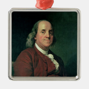 Benjamin Franklin, 1782 Metalen Ornament