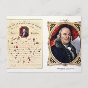 Benjamin Franklin 1847 Briefkaart