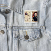 Benjamin Franklin 1847 Vierkante Button 5,1 Cm (In situ)