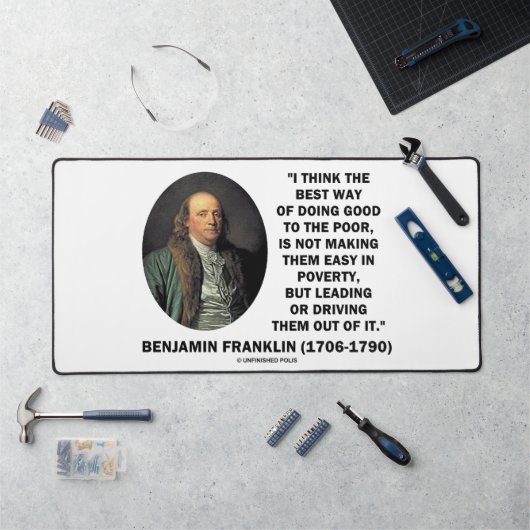 Benjamin Franklin Beste manier om goed te doen Arm Bureaumat (Werkstation)