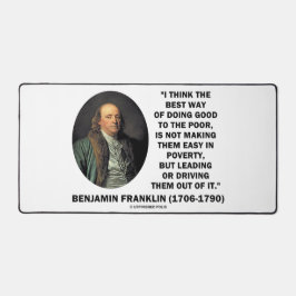 Benjamin Franklin Beste manier om goed te doen Arm Bureaumat