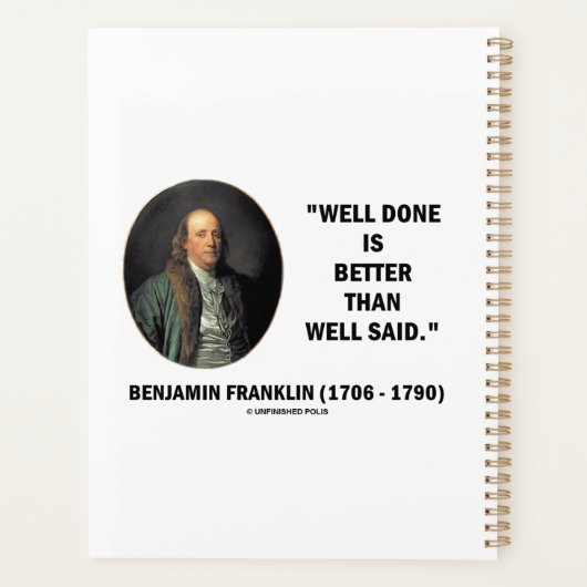 Benjamin Franklin Bien Fait Mieux Que Bien Dit (Dos)
