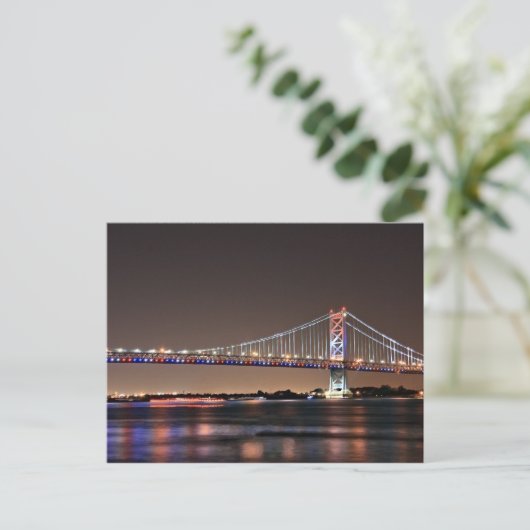 Benjamin Franklin Bridge Briefkaart (Staand voorkant)