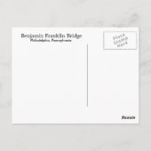 Benjamin Franklin Bridge Briefkaart (Achterkant)