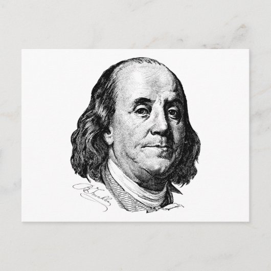 Benjamin Franklin Briefkaart (Voorkant)