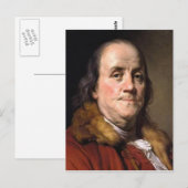Benjamin Franklin Briefkaart (Voorkant / Achterkant)