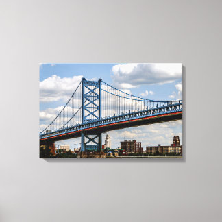 Benjamin Franklin-brug, Philadelphia, PA Canvas Afdruk