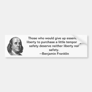 Benjamin Franklin- Bumpersticker