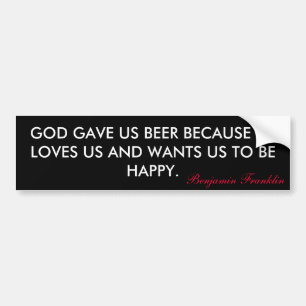 Benjamin Franklin Bumpersticker