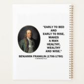 Benjamin Franklin Citation saine et riche (Dos)