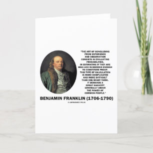 Benjamin Franklin die het Citaat van de Kaart