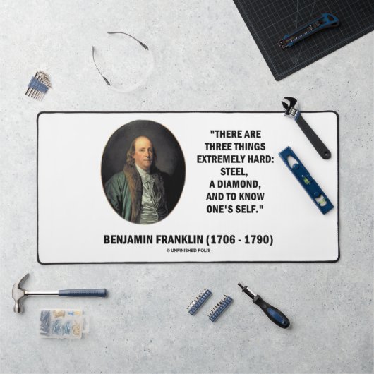 Benjamin Franklin Drie dingen extreem hard Bureaumat (Werkstation)