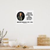 Benjamin Franklin Drie dingen extreem hard Poster (Keuken)
